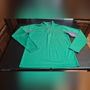 Men's size medium CG vibrant green 1/4 zip pullover